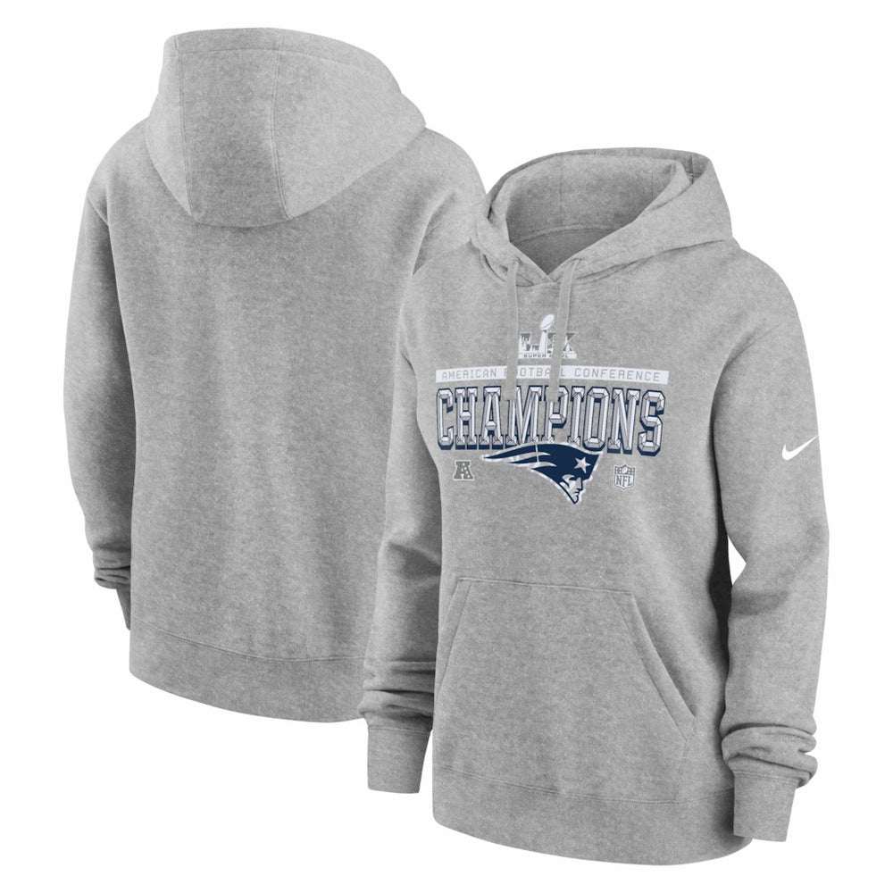 New England Patriots Nike Women's 2025 AFC Champions Locker Room Trophy Collection Club Fleece Hoodie