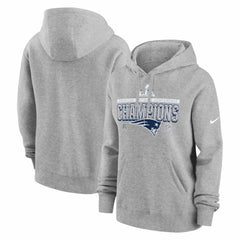 New England Patriots Nike Women's 2025 AFC Champions Locker Room Trophy Collection Club Fleece Hoodie