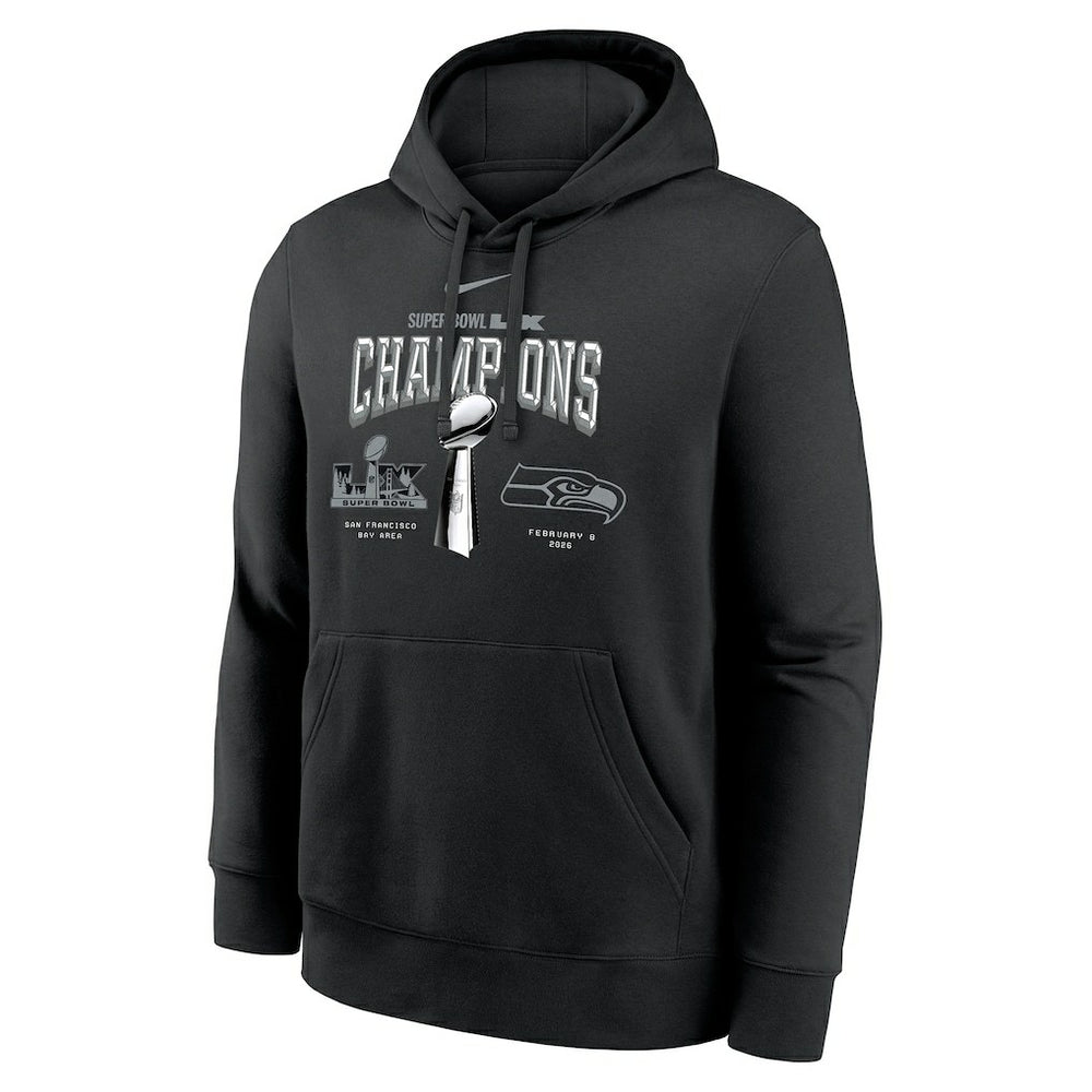 Seattle Seahawks Nike Super Bowl LX Champions Locker Room Trophy Collection Fleece Hoodie