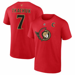 Brady Tkachuk Ottawa Senators Fanatics Captain's Patch Authentic Stack Name & Number T-Shirt Discount