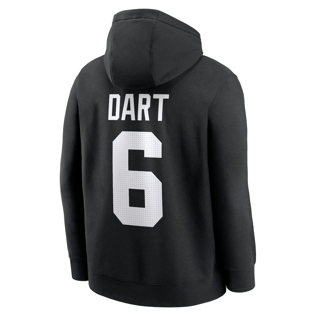 New York Giants Nike Jaxson Dart  Player Name & Number Fleece Hoodie