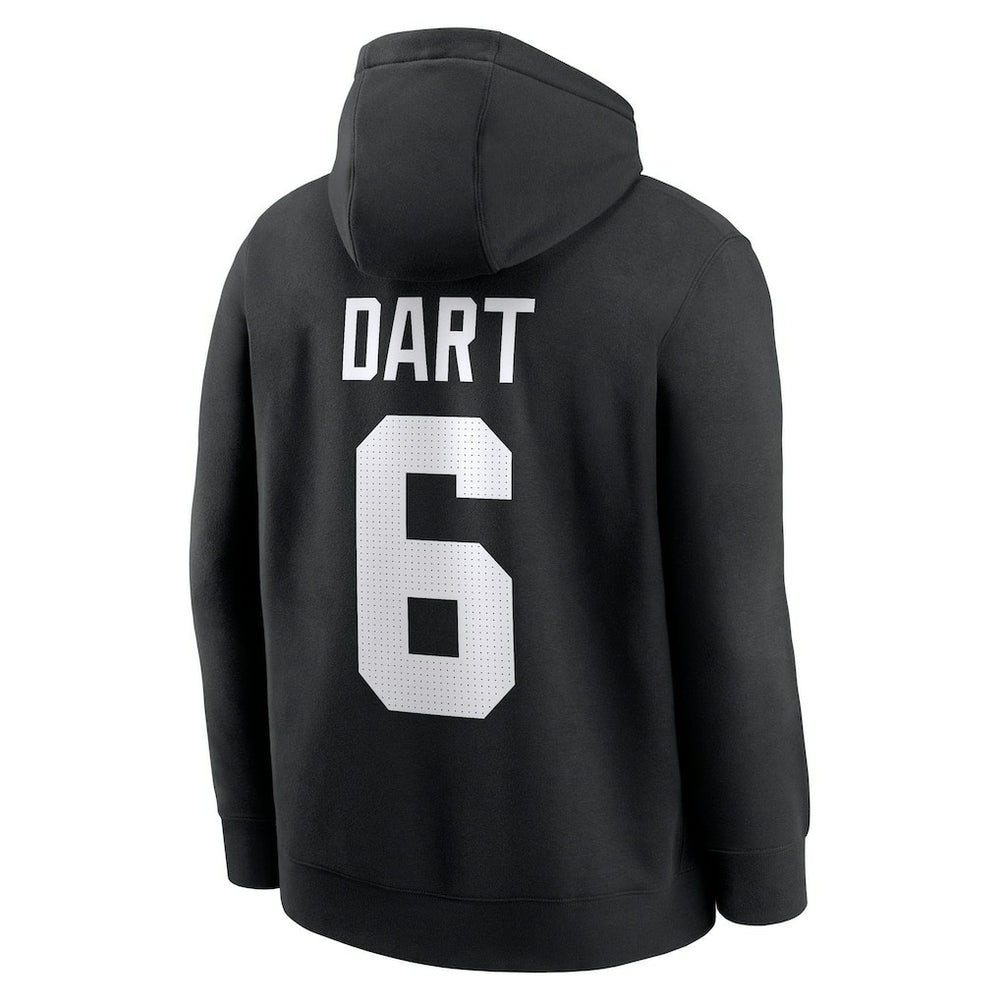 New York Giants Nike Jaxson Dart  Player Name & Number Fleece Hoodie