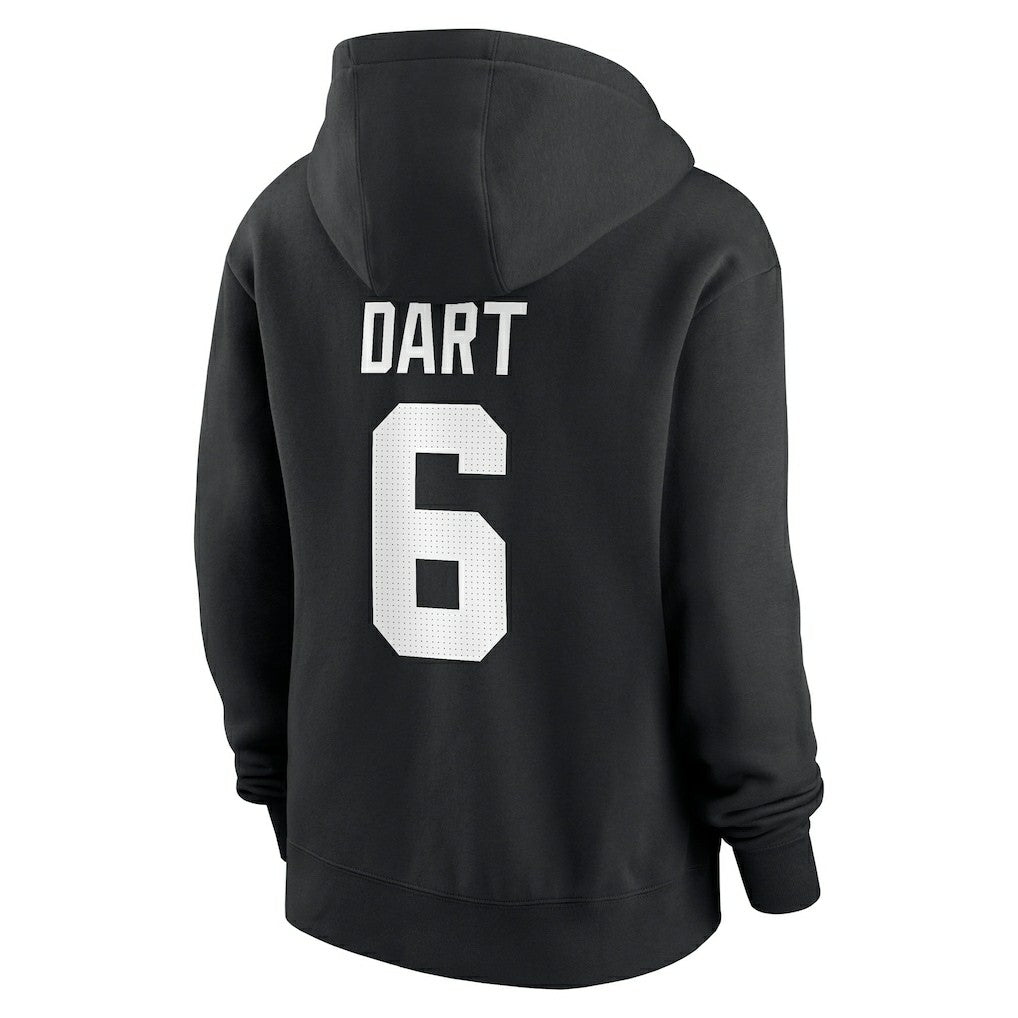 New York Giants Nike Jaxson Dart  Women's Player Name & Number Fleece Hoodie
