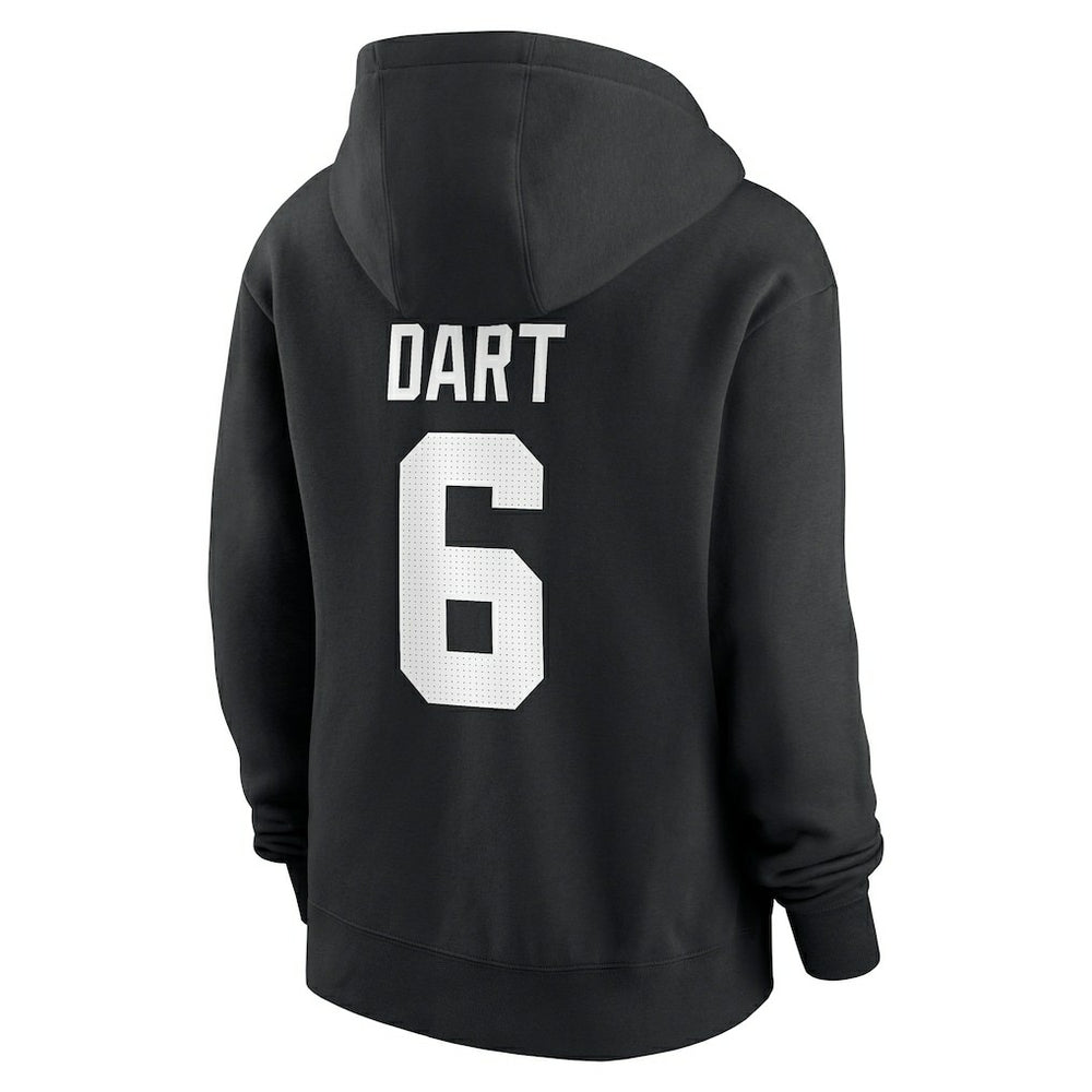 New York Giants Nike Jaxson Dart  Women's Player Name & Number Fleece Hoodie