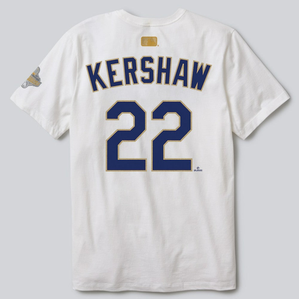 Clayton Kershaw Los Angeles Dodgers Nike 2026 Gold Collection Player Name & Number T-Shirt | MLB On Sale
