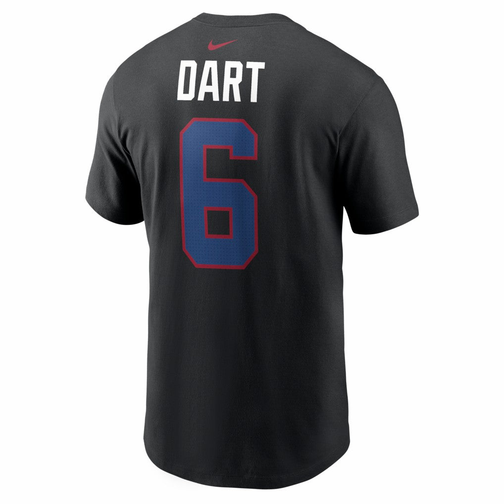 New York Giants Nike Jaxson Dart  Name & Number T-Shirt