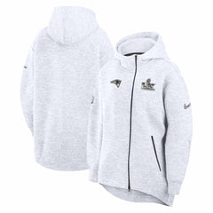 New England Patriots Nike Women's Super Bowl LX Opening Night Tech Fleece Full-Zip Hoodie