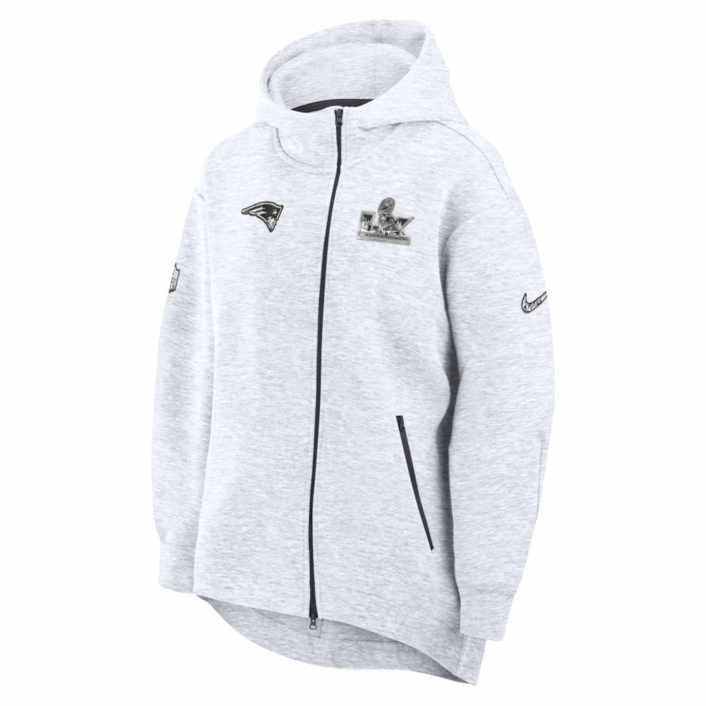New England Patriots Nike Women's Super Bowl LX Opening Night Tech Fleece Full-Zip Hoodie