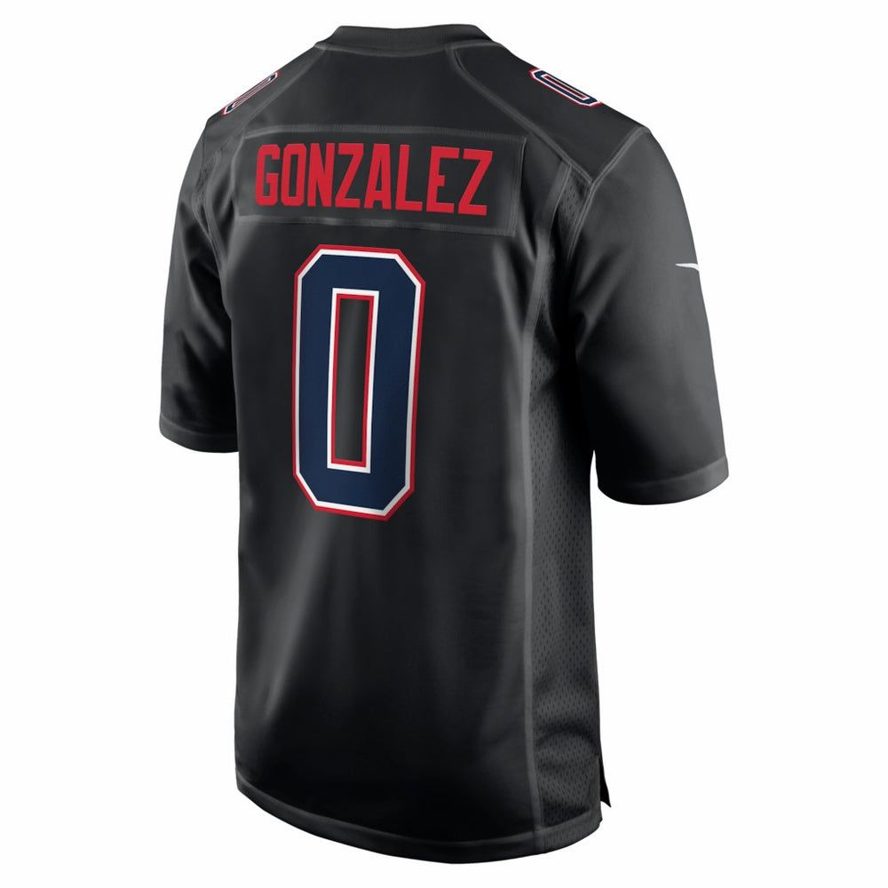 New England Patriots Nike Christian Gonzalez  Super Bowl LX Patch Carbon Fashion Game Jersey