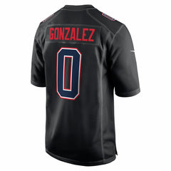 New England Patriots Nike Christian Gonzalez  Super Bowl LX Patch Carbon Fashion Game Jersey