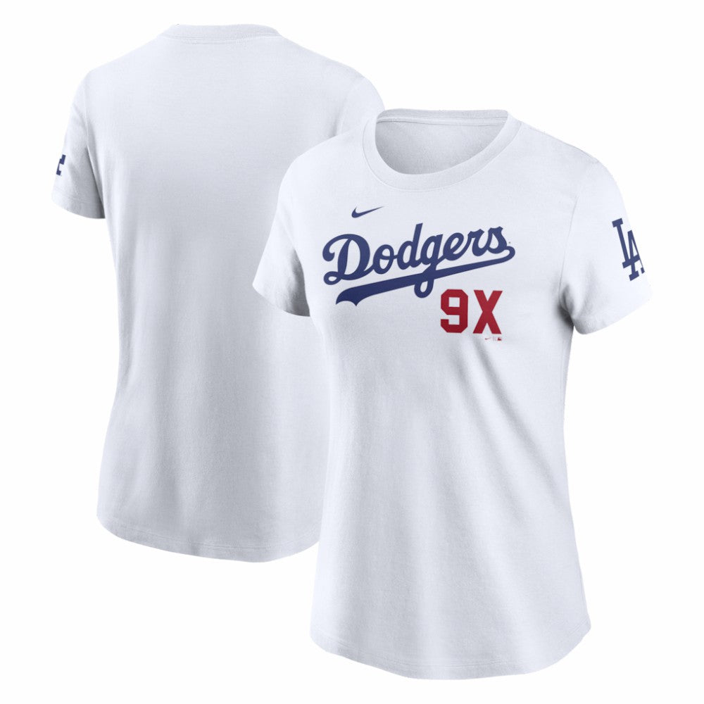 Los Angeles Dodgers Nike Women's 9X Champions T-Shirt | MLB For sale