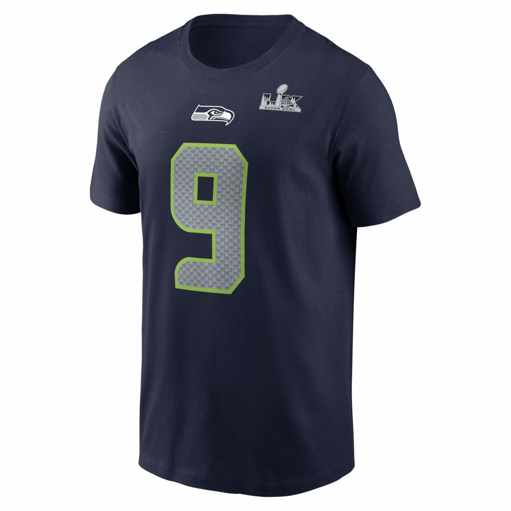 Seattle Seahawks Nike Kenneth Walker III  Super Bowl LX Patch Name & Number T-Shirt