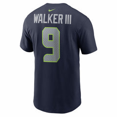 Seattle Seahawks Nike Kenneth Walker III  Super Bowl LX Patch Name & Number T-Shirt