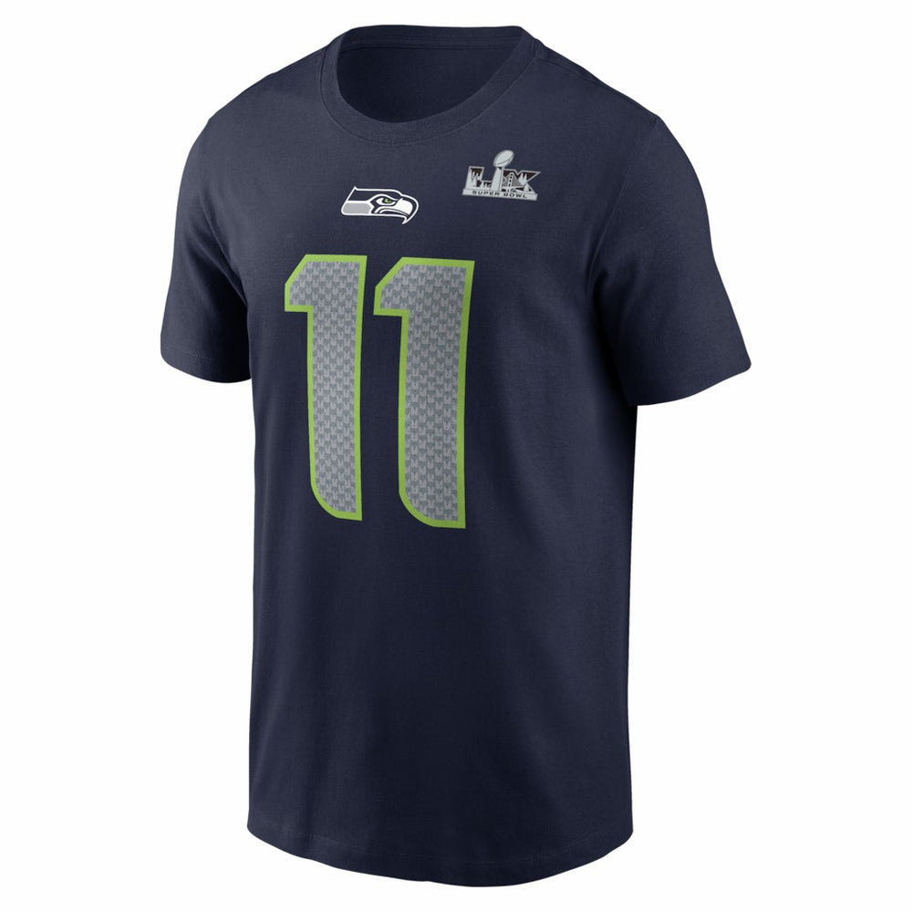 Seattle Seahawks Nike Jaxon Smith-Njigba  Super Bowl LX Patch Name & Number T-Shirt