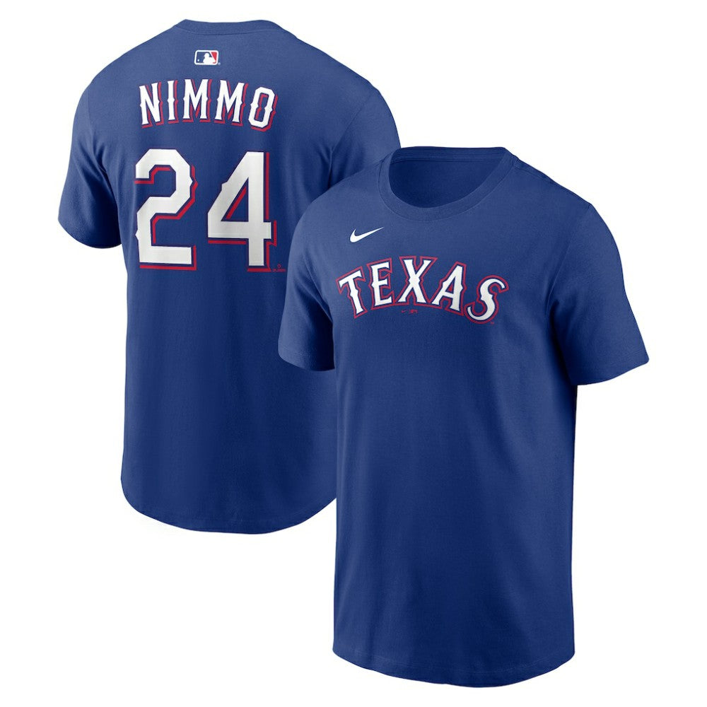 Brandon Nimmo Texas Rangers Nike Home Name & Number T-Shirt | MLB On Sale