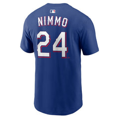 Brandon Nimmo Texas Rangers Nike Home Name & Number T-Shirt | MLB On Sale