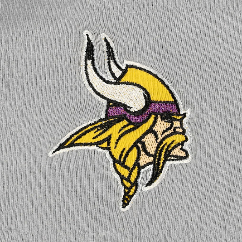Minnesota Vikings  The Wild Collective Women's Faux Fur Lined Tri-Blend Full-Zip Hoodie