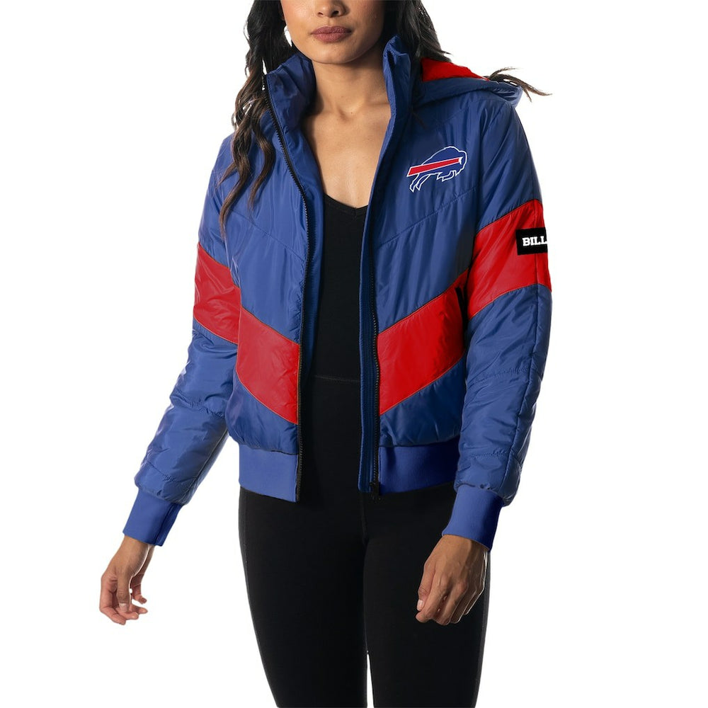 Buffalo Bills  The Wild Collective Women's Puffer Full-Zip Hoodie