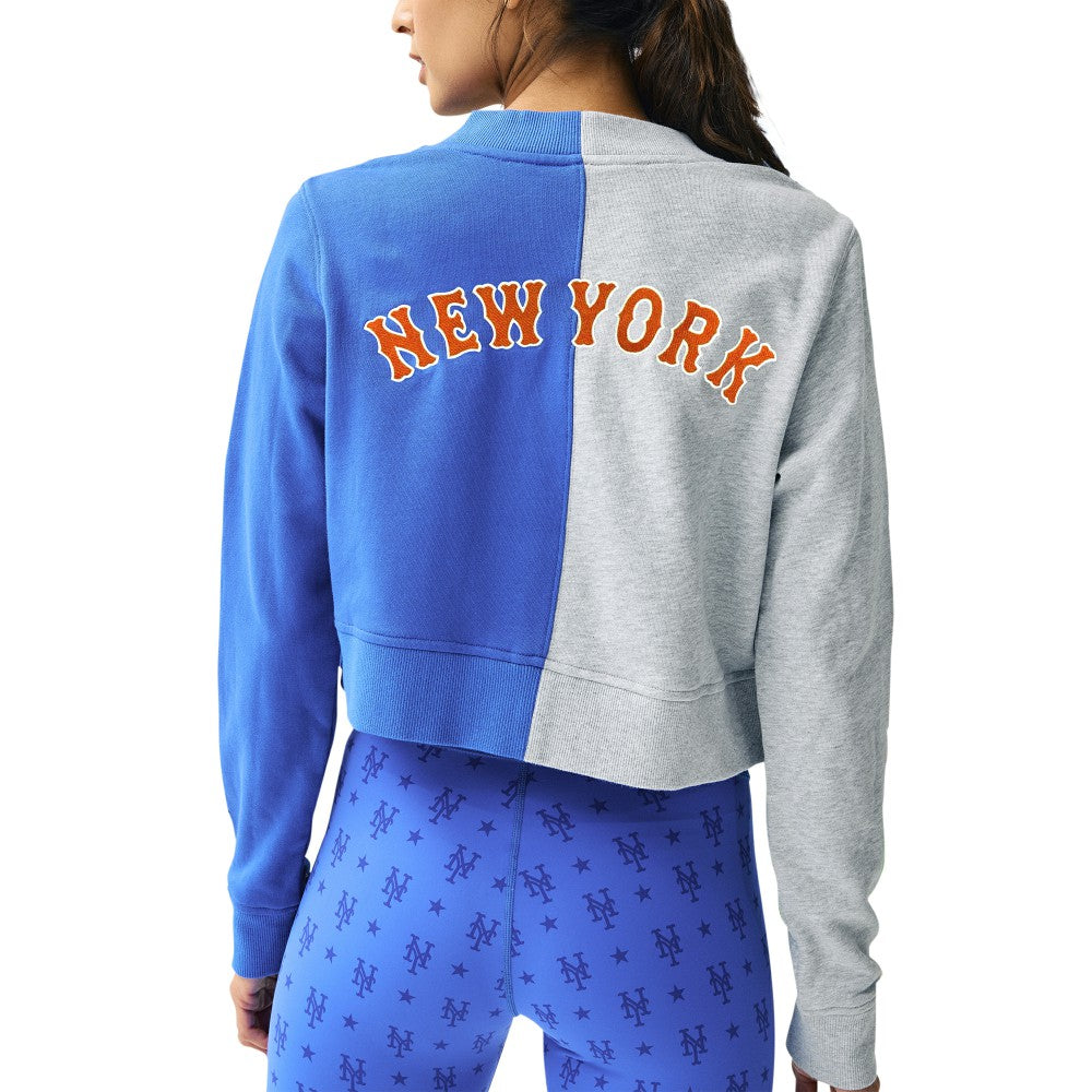 New York Mets Terez Women's Cropped Button-Up Cardigan | MLB Near me