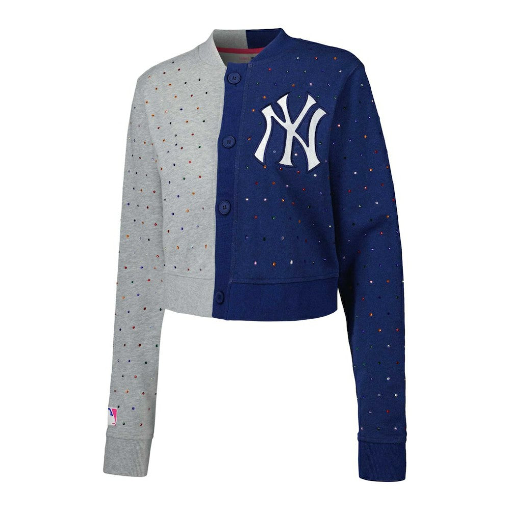 New York Yankees Terez Women's Cropped Button-Up Cardigan | MLB Near me