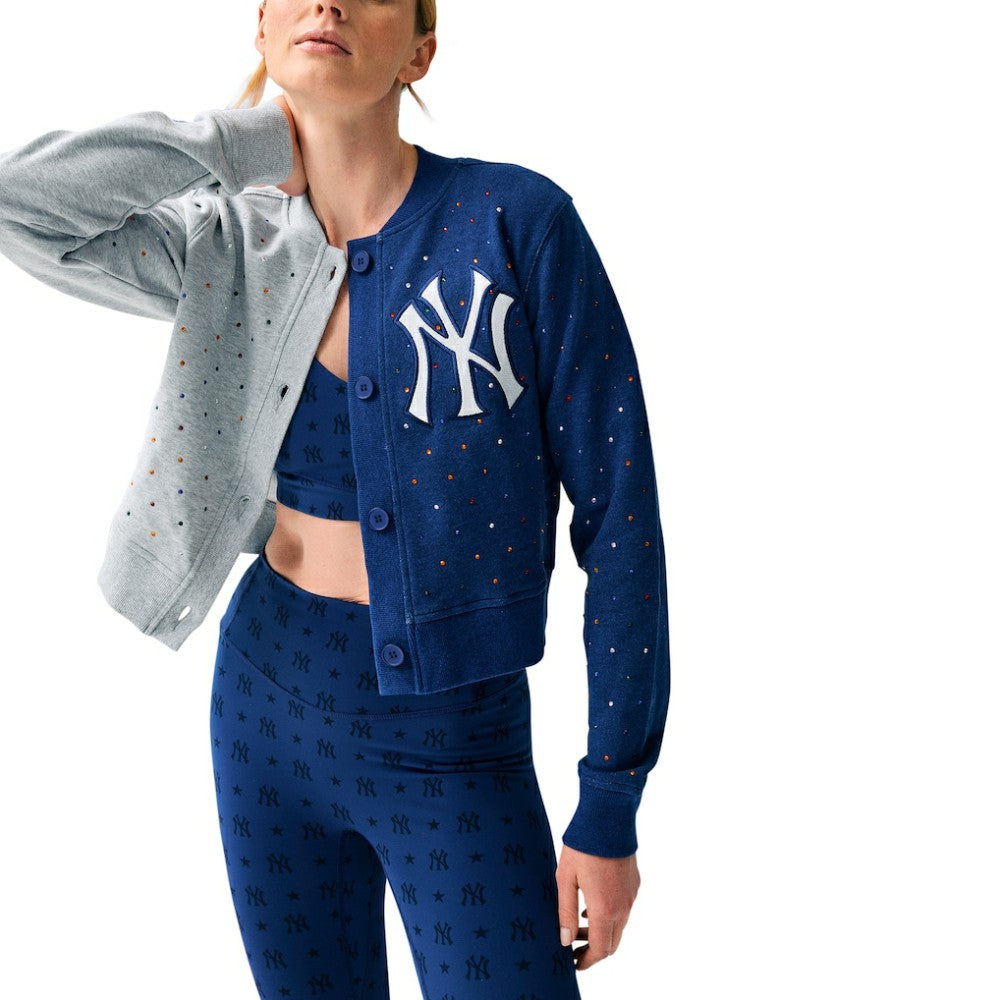 New York Yankees Terez Women's Cropped Button-Up Cardigan | MLB Near me