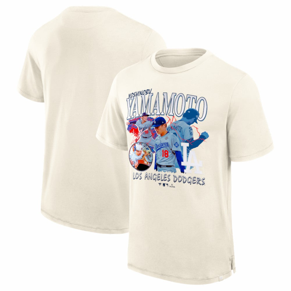 Yoshinobu Yamamoto Los Angeles Dodgers Fanatics Montage T-Shirt | MLB On Sale