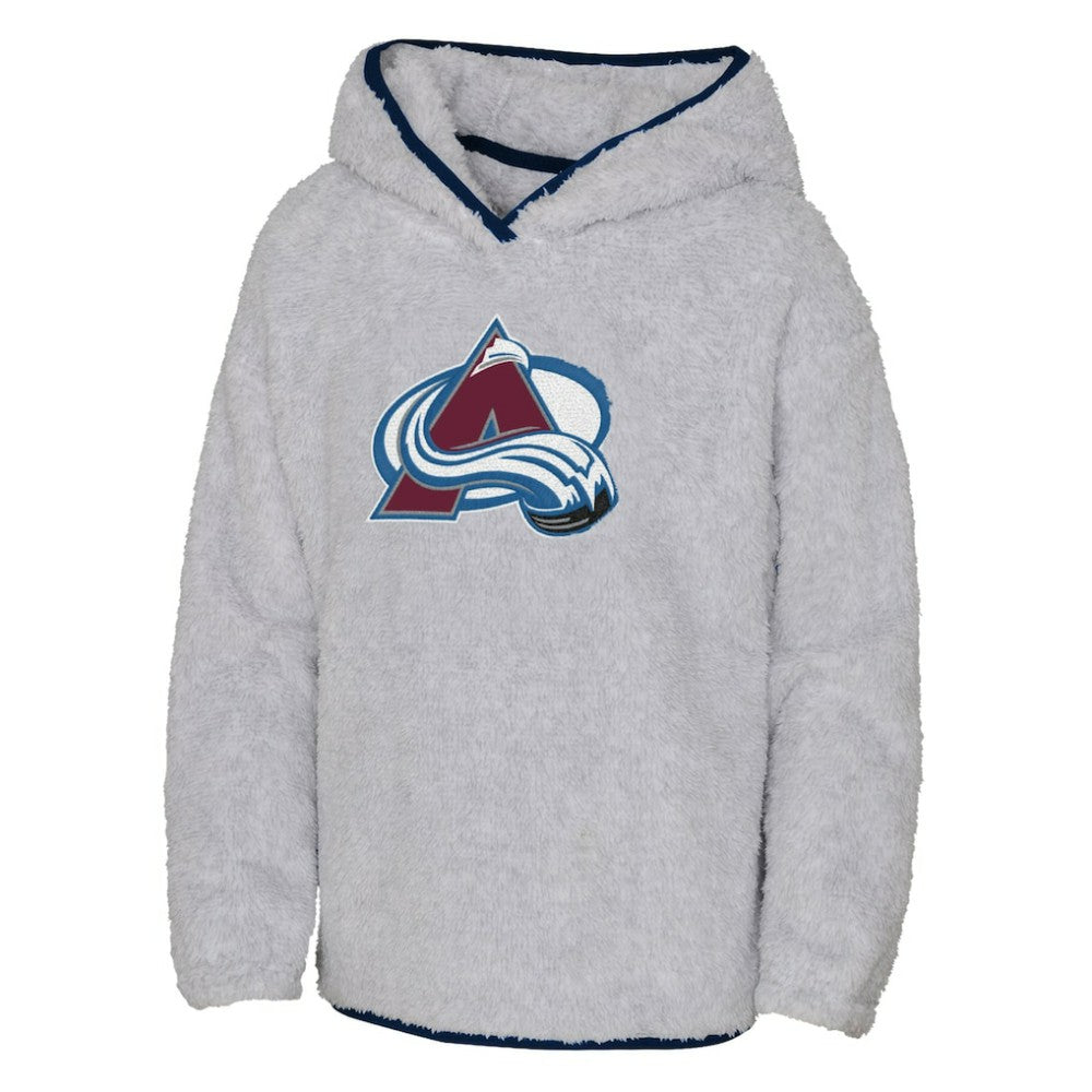 Colorado Avalanche Girls Youth Ultimate Teddy Fleece Pullover Hoodie On Sale