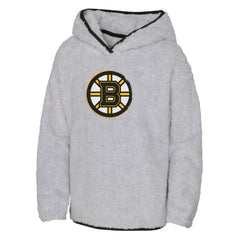 Boston Bruins Girls Youth Ultimate Teddy Fleece Pullover Hoodie On Sale