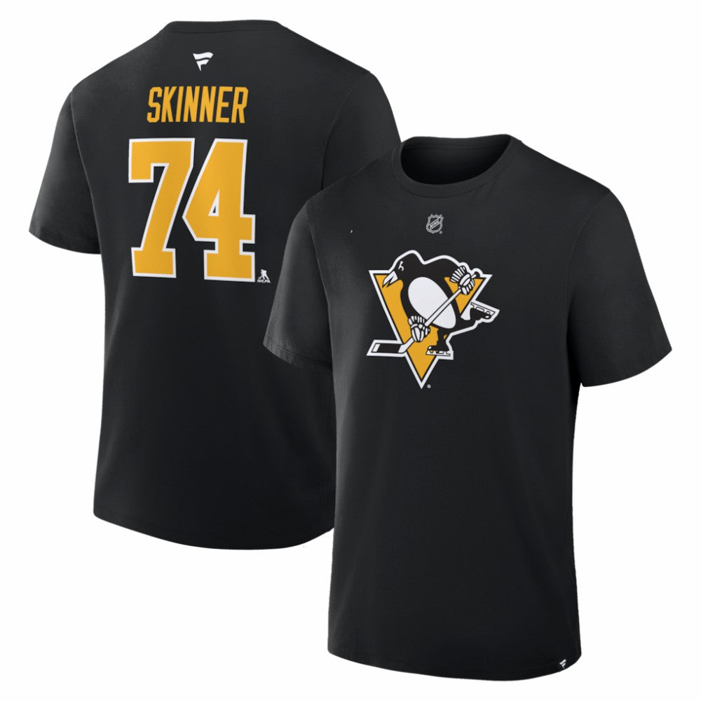 Stuart Skinner Pittsburgh Penguins Fanatics Authentic Stack Name & Number T-Shirt Discount