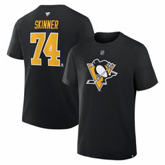 Stuart Skinner Pittsburgh Penguins Fanatics Authentic Stack Name & Number T-Shirt Discount