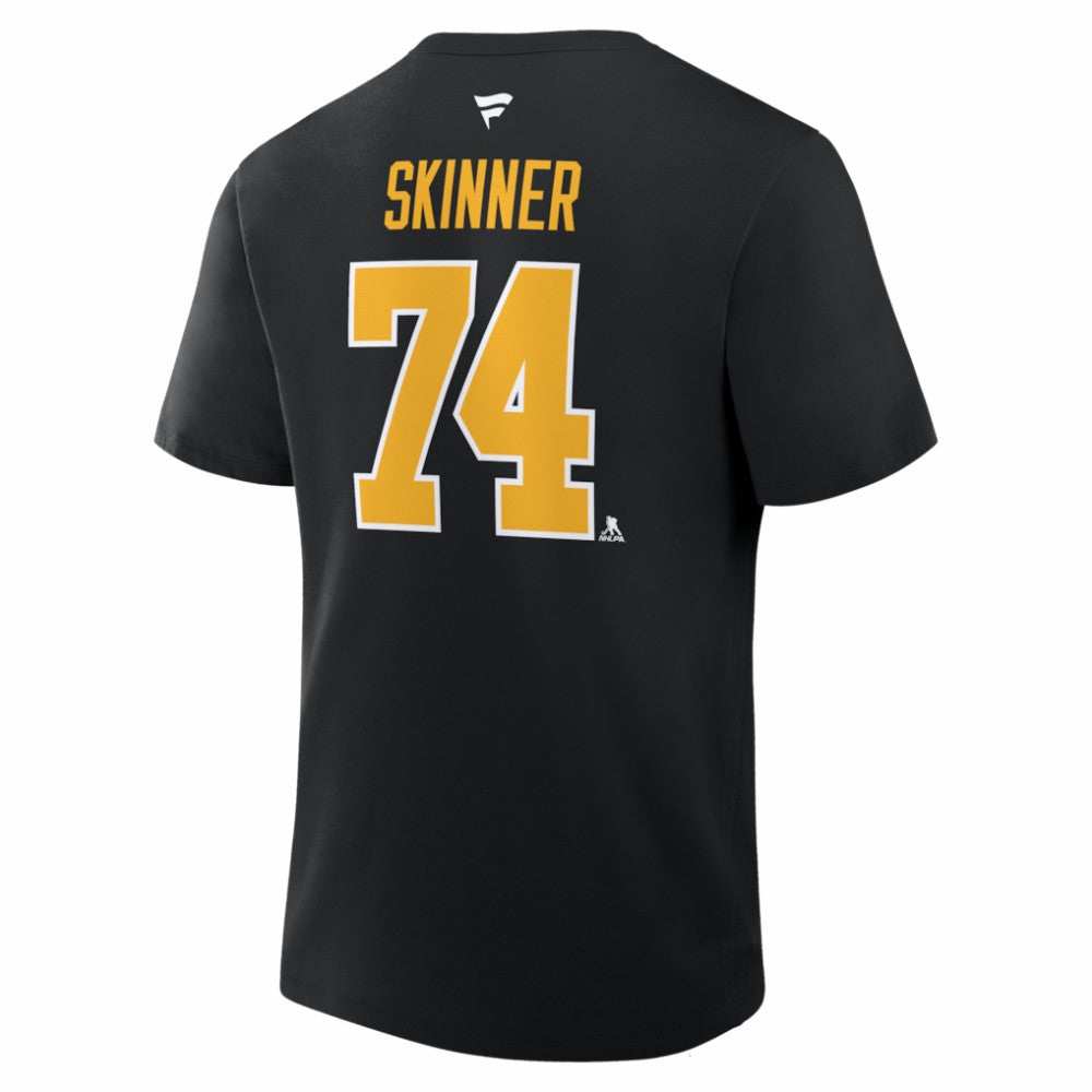 Stuart Skinner Pittsburgh Penguins Fanatics Authentic Stack Name & Number T-Shirt Discount