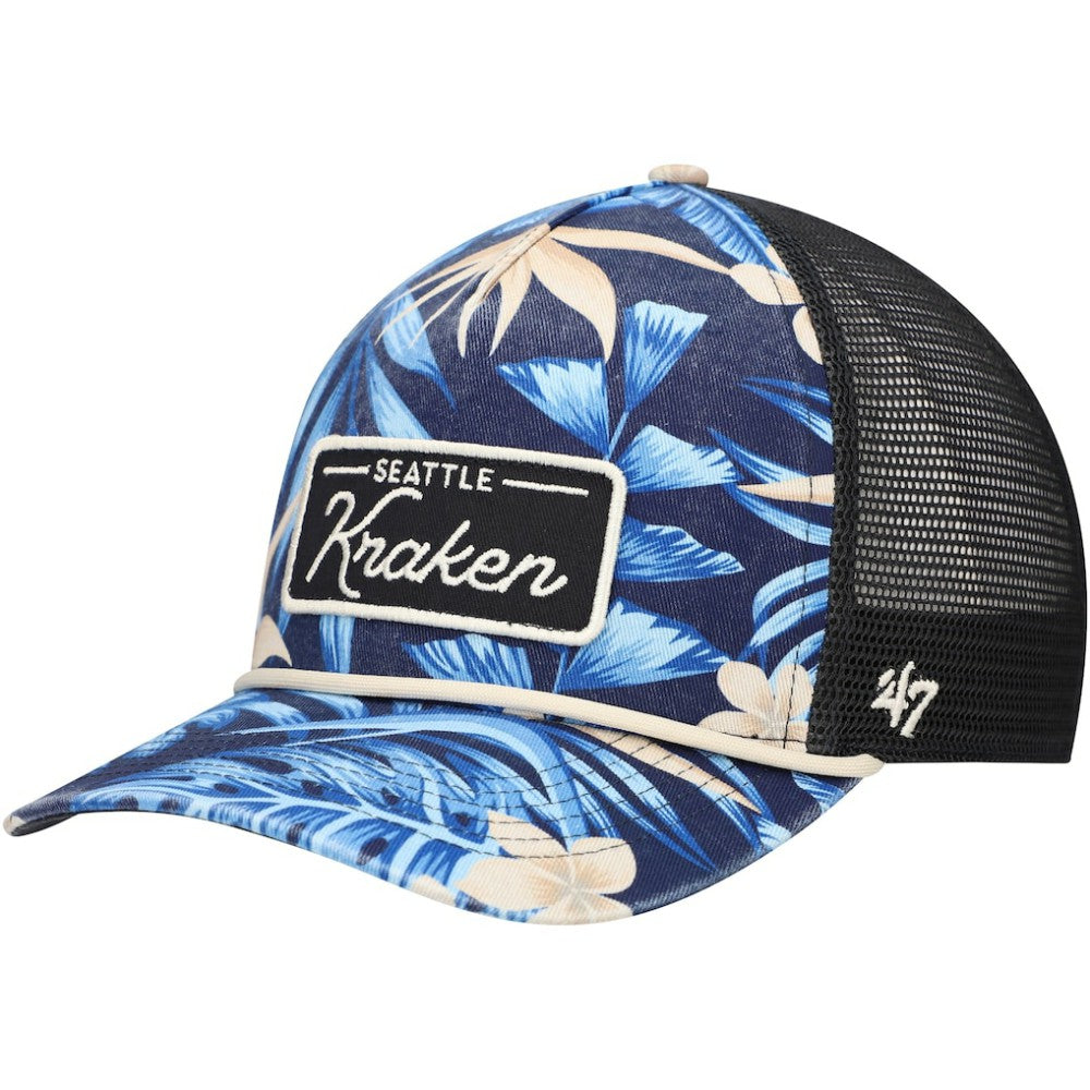 Seattle Kraken '47 Tropicalia Allover Print Trucker Adjustable Hat Outlet