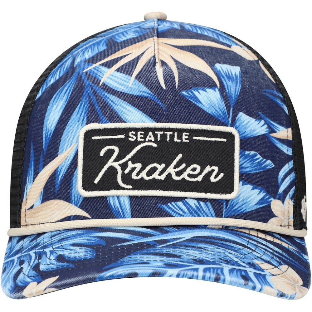 Seattle Kraken '47 Tropicalia Allover Print Trucker Adjustable Hat Outlet