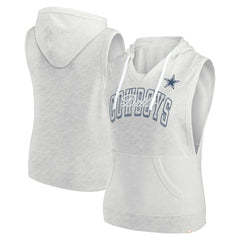 Dallas Cowboys Fanatics Women's Lounge Script Sleeveless V-Neck Pullover Hoodie