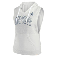Dallas Cowboys Fanatics Women's Lounge Script Sleeveless V-Neck Pullover Hoodie