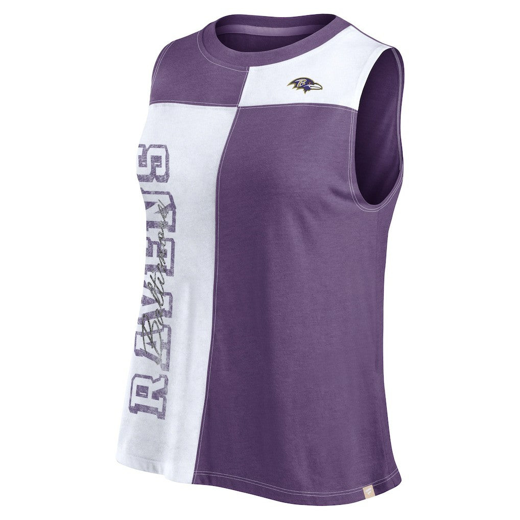 Baltimore Ravens Fanatics Women's Script Color Block Tank Top