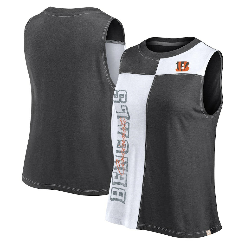 Cincinnati Bengals Fanatics Women's Script Color Block Tank Top