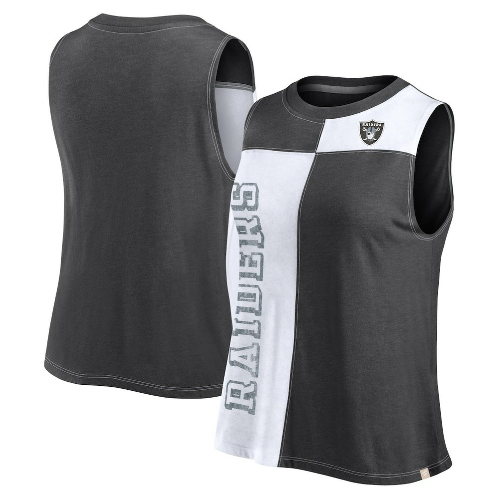 Las Vegas Raiders Fanatics Women's Script Color Block Tank Top