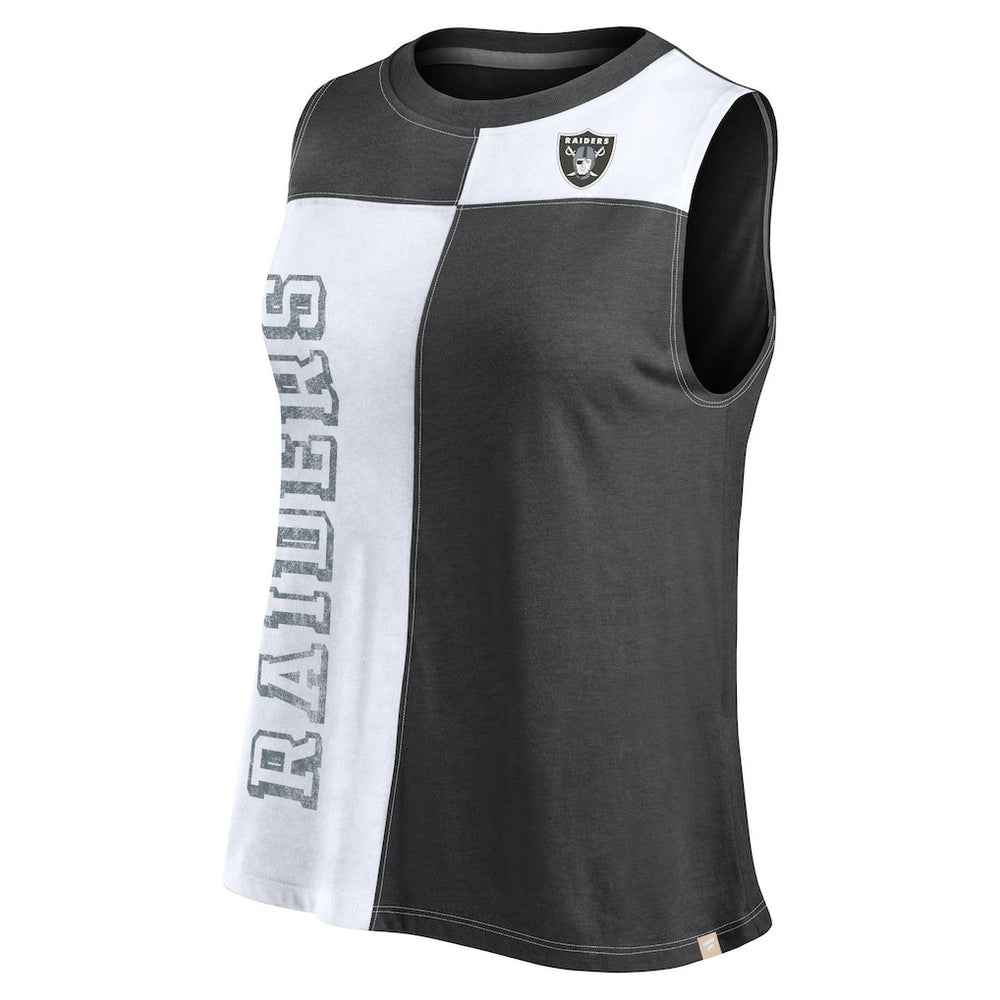 Las Vegas Raiders Fanatics Women's Script Color Block Tank Top