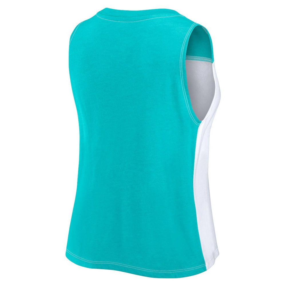 Miami Dolphins Fanatics Women's Script Color Block Tank Top
