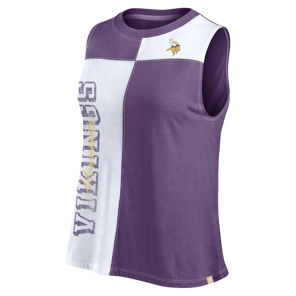 Minnesota Vikings Fanatics Women's Script Color Block Tank Top
