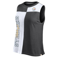 Pittsburgh Steelers Fanatics Women's Script Color Block Tank Top