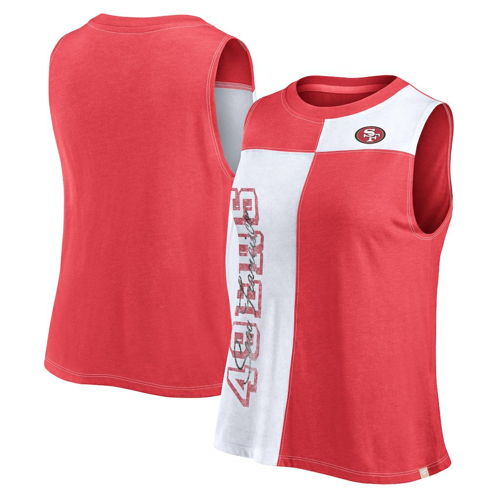 San Francisco 49ers Fanatics Women's Script Color Block Tank Top