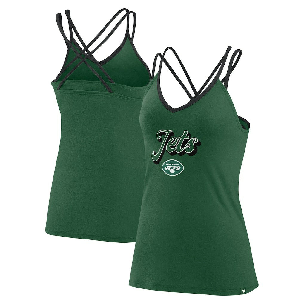 New York Jets Fanatics Women's Go For It Strappy Crossback Tank Top