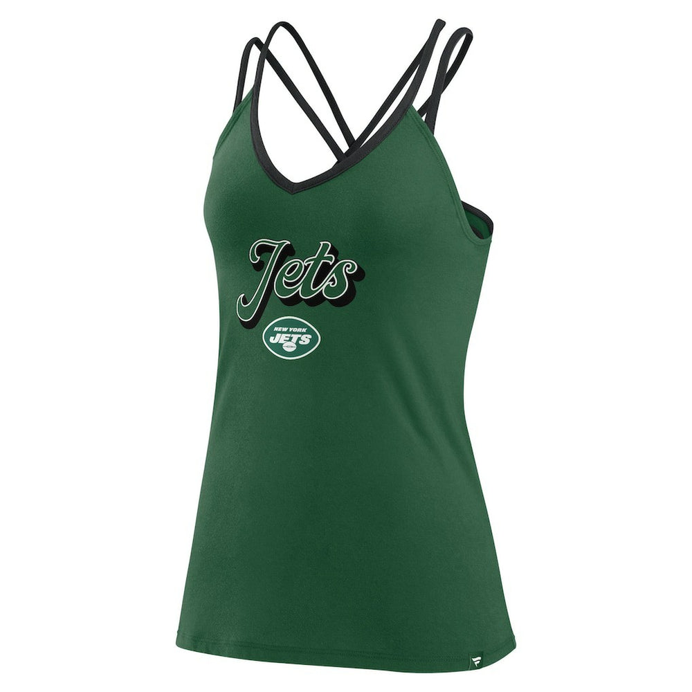 New York Jets Fanatics Women's Go For It Strappy Crossback Tank Top