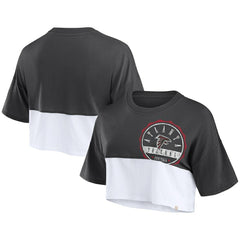 Atlanta Falcons Fanatics Women's Boxy Color Split Cropped T-Shirt
