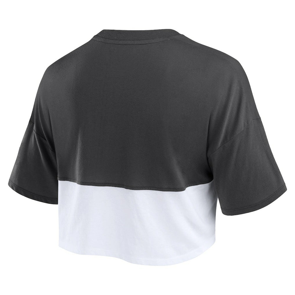Atlanta Falcons Fanatics Women's Boxy Color Split Cropped T-Shirt