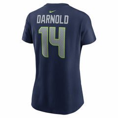 Seattle Seahawks Nike Sam Darnold  Women's Super Bowl LX Patch Name & Number T-Shirt
