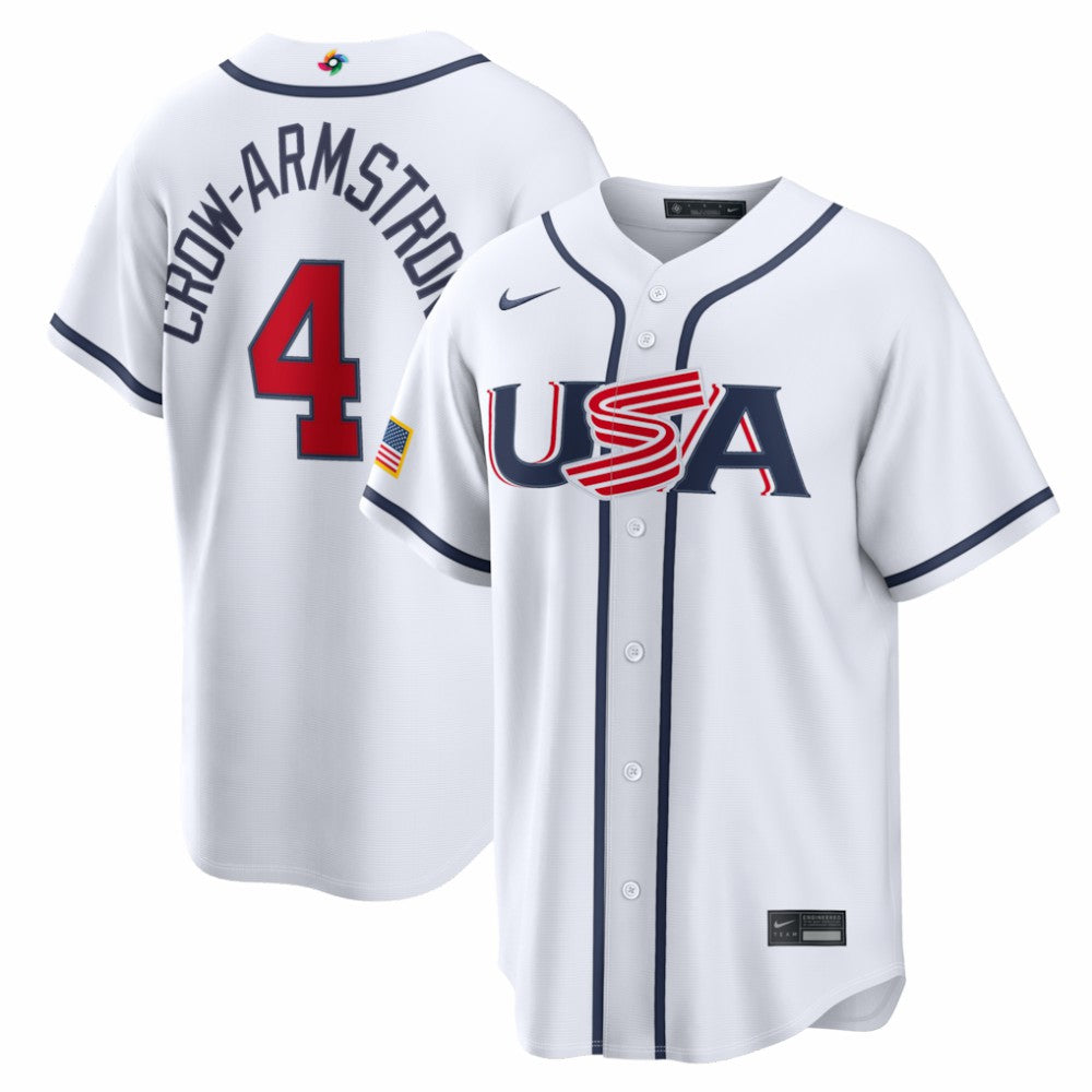 Pete Crow-Armstrong USA Baseball Nike 2026 World Baseball Classic Home Stadium Jersey | MLB Outlet