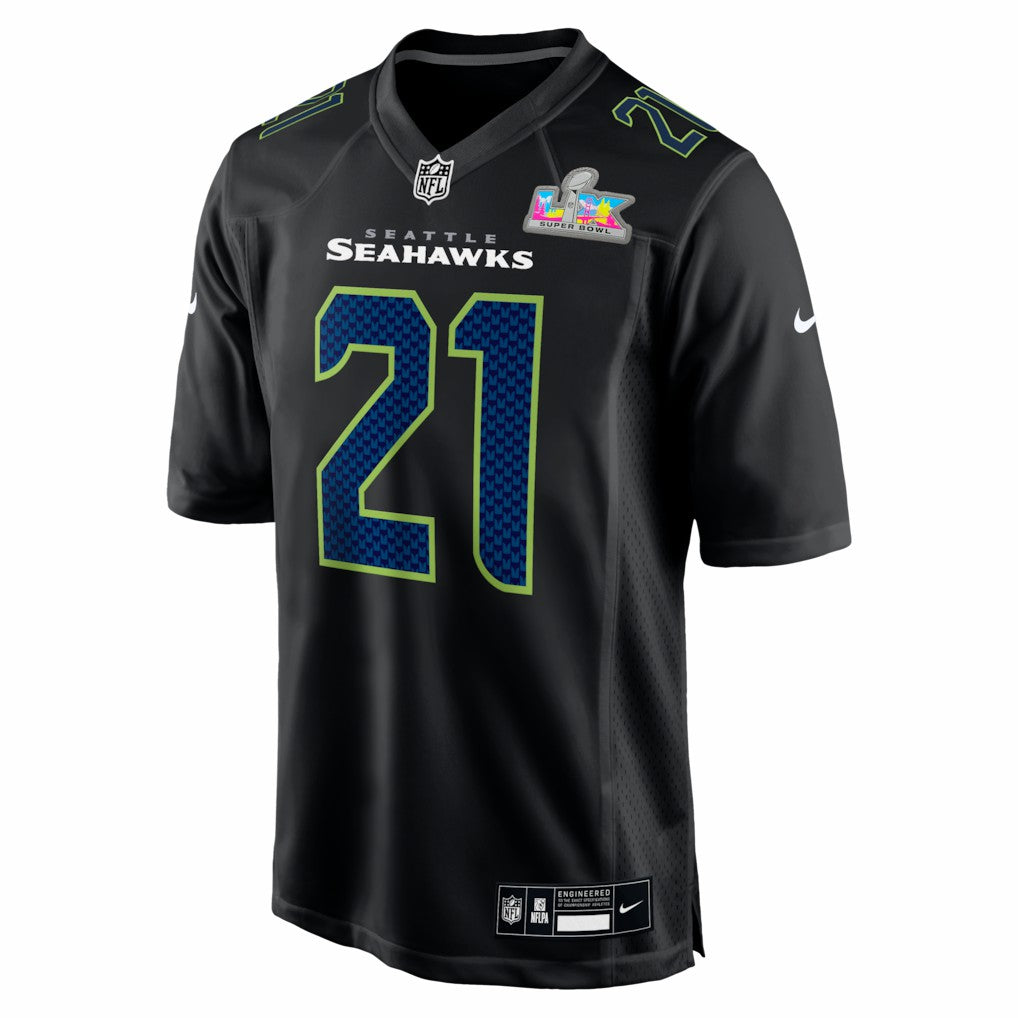 Seattle Seahawks Nike Devon Witherspoon  Super Bowl LX Patch Carbon Fashion Game Jersey